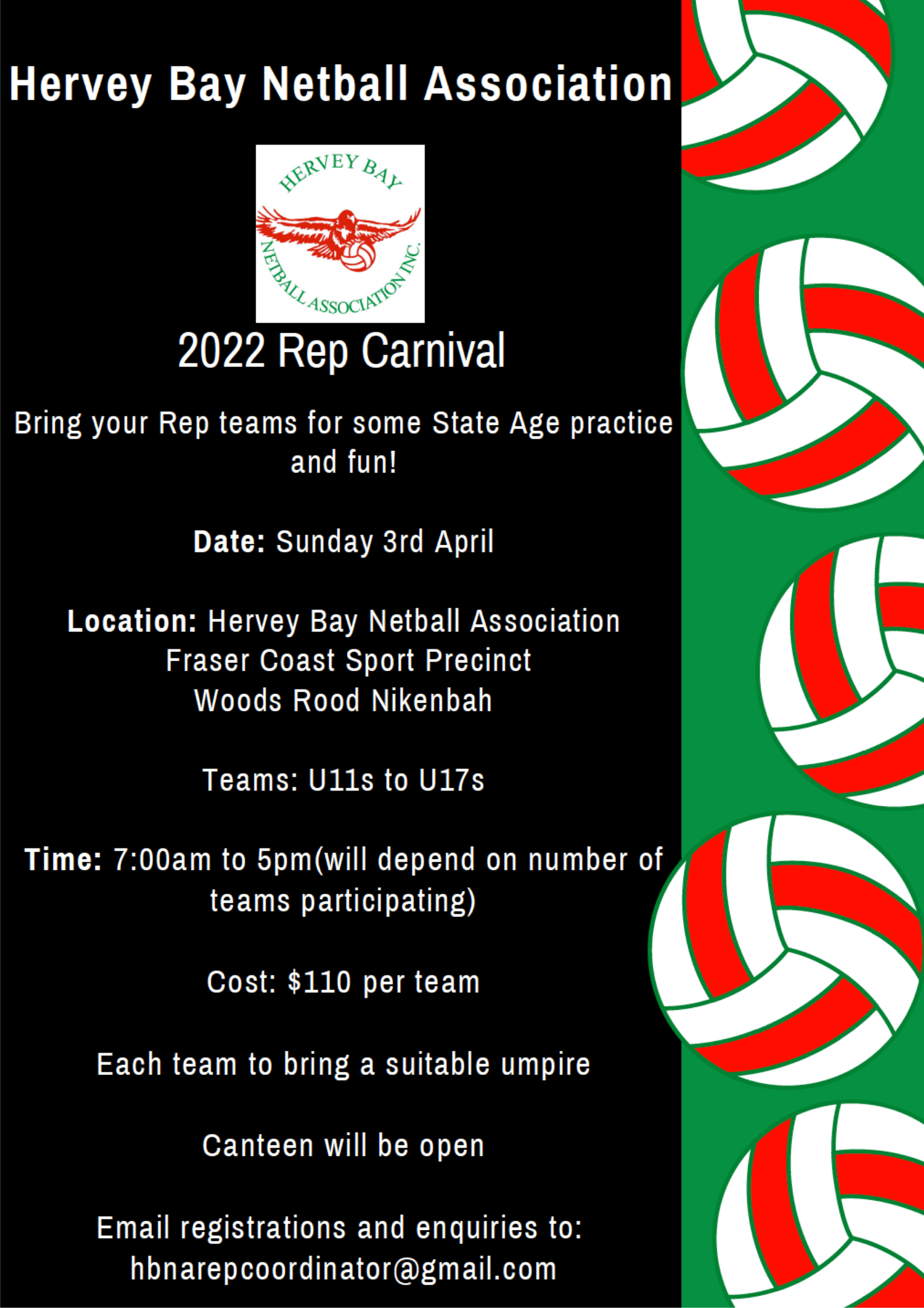 Hervey Bay Netball - 2022 Representative Carnival